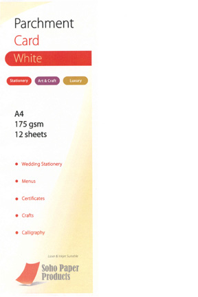 Parchment Card 175gsm  White Bulk Buy